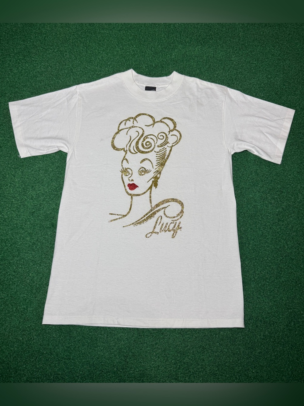 I Love Lucy Diamond Dust Graphic Vintage 90s TV Show Promo Medium 19x29 T Shirt